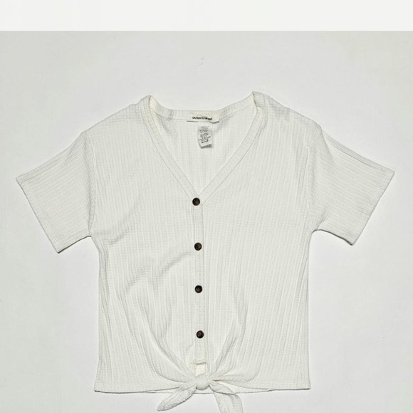 Women's White Button-Down Top - Picture 1 of 3